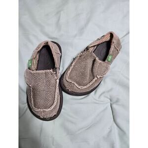 Sanuk size 10 toddler slip on shoes